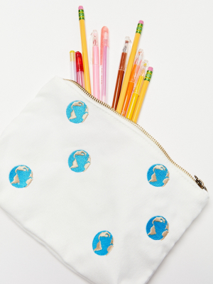 Embroidered Pattern Pouch