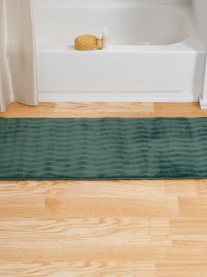 Extra Long Wave Memory Foam Bath Mat - Yorkshire Home