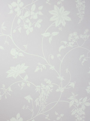 Wisteria Wallpaper In Silver Color By Lorca