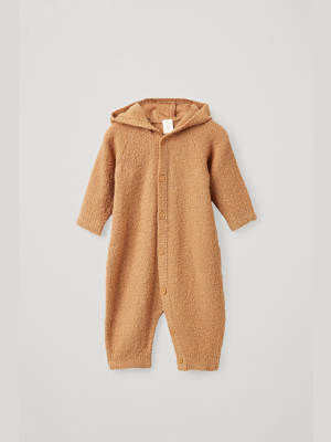 Hooded Wool Babygrow