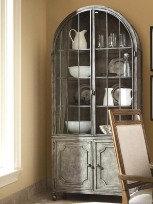 Curated Remix Antiqued Iron Metal Display Cabinet