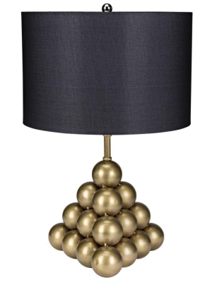 Lea Table Lamp W/ Shade, Antique Brass