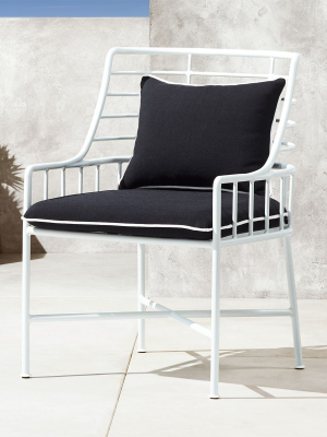 Breton White Metal Dining Chair