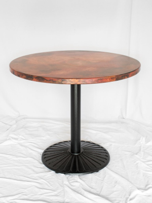 Galena Round Copper Bistro Table - 36"