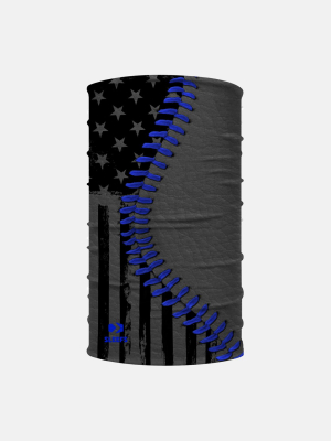 Baseball Lace Tactical Thin Blue Line Usa Neck Gaiter