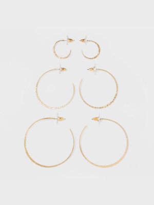 Trio Hoop Earrings - Universal Thread™