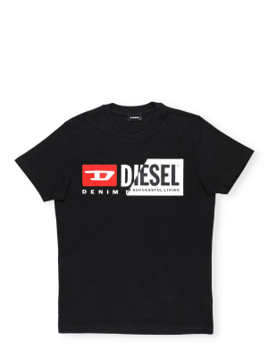 Diesel Kids Logo Print T-shirt