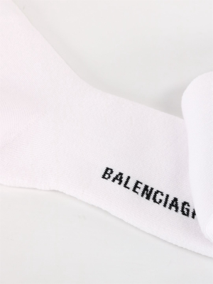 Balenciaga Logo Embroidered Socks