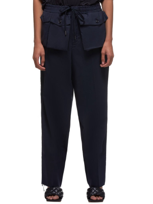 Asymmetrical Trousers (ys-p41-130-navy)