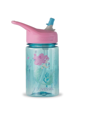 Ecovessel 12oz Bpa-free Reusable Plastic Kids' Water Bottle With Straw - Mermaid