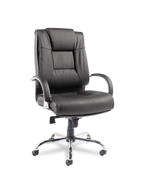 Alera Ravino Big & Tall Series High-back Swivel/tilt Leather Chair, Black Rv44ls10c