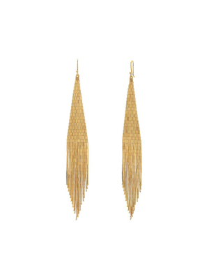 Large Fringe Earrings - Yellow Gold