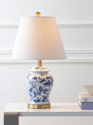 22" Penelope Chinoiserie Table Lamp (includes Led Light Bulb) Blue - Jonathan Y