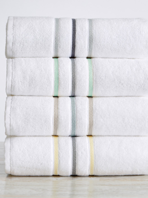 Great Bay Home 100% Cotton Woven Striped Bath Towel Sets