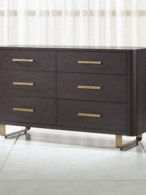 Gwen 6-drawer Wood And Metal Dresser