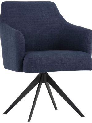 Sydney Swivel Chair, Midnight Blue