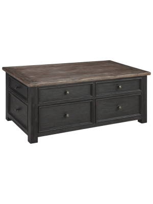 Tyler Creek Coffee Table With Lift Top Grayish Brown/black - Signature Design By Ashley