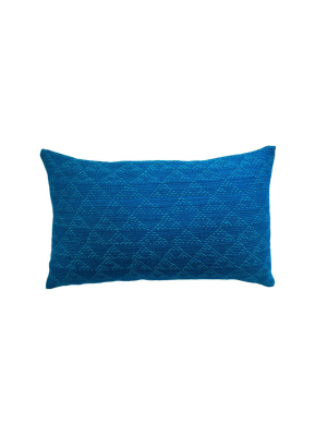 Leah Singh Eva Pillow - Indigo/ Aqua