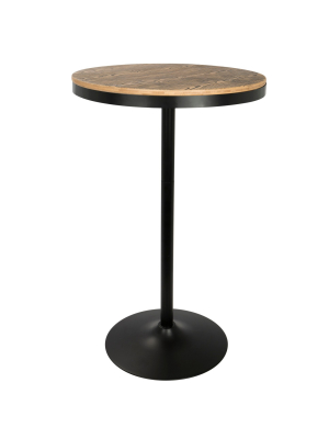 Dakota Industrial Adjustable Bar/dinette Table Black/natural - Lumisource