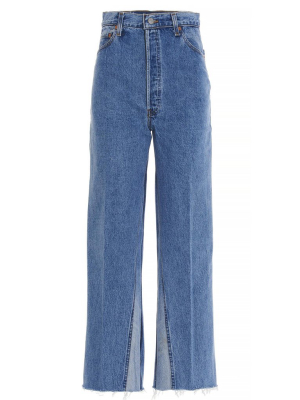 Re/done Wide-leg Cropped Jeans