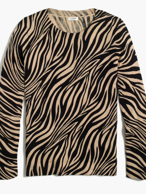 Animal-print Zebra Teddie Sweater