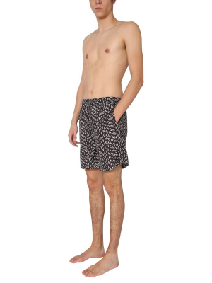 Givenchy Allover Refracted Logo Swim Shorts