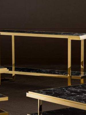 Eichholtz Senato Console Table - Gold & Black