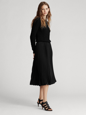 Pleated Midi Skirt