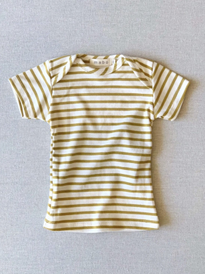 Baby Striped Nautical Tee - Chartreuse