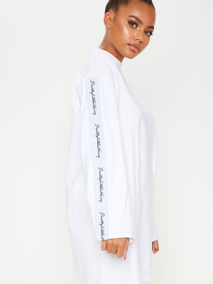 Prettylittlething White Tape Long Sleeve T...