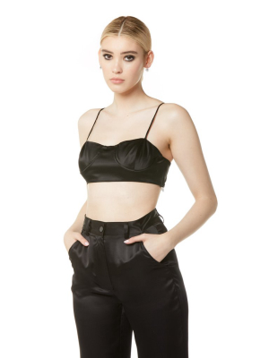 Silk Underwire Bra Top