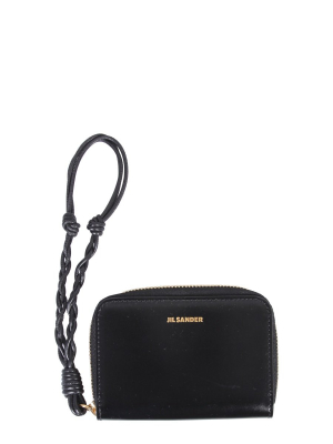 Jil Sander Logo Print Small Zip Wallet