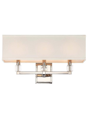 Crystorama Dixon 3 Light Sconce - Nickel