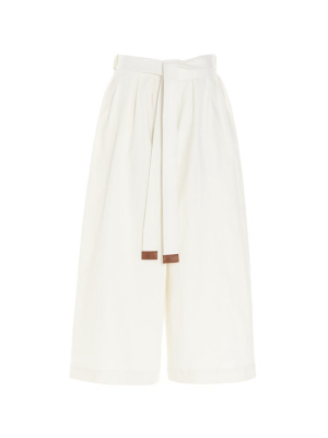 Loewe Belted Wide-leg Cropped Jeans