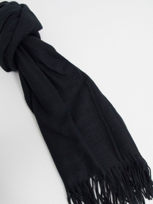 Pieces Scarf In Black