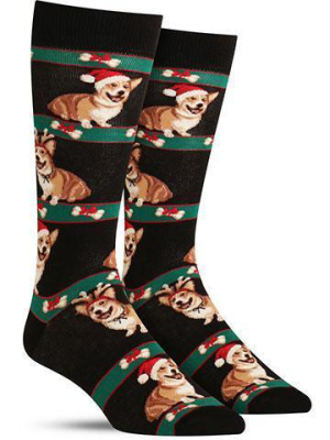 Corgi Christmas Socks | Mens