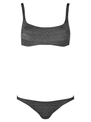 Kk Silver/black Lurex Bikini