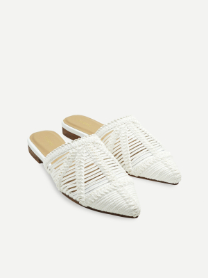 Kaanas™ Madeira Pointy Basketweave Mules