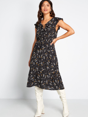 On The Horizon Floral Midi Dress