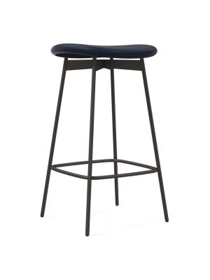 Modern Petal Backless Counter Stool - Leather