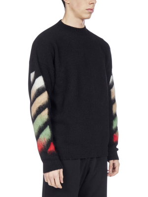 Off-white Gradient Diagonal Print Knitted Jumper