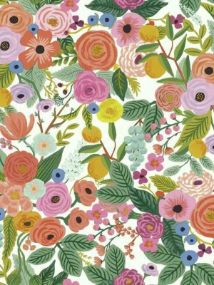 Garden Party Wallpaper In Coral And Orange From The Rifle Paper Co. Collection By York Wallcoverings