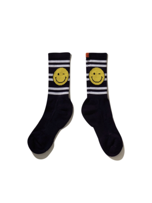 The Men's Wink Striped Sock - Navy