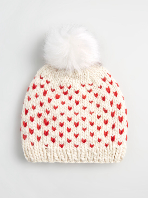 Heart And Soul Fair Isle Pompom Hat