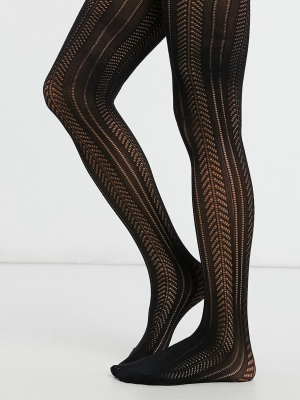 Asos Design Pelerine Tights In Black