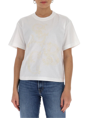 See By Chloé Embroidered Monogram T-shirt