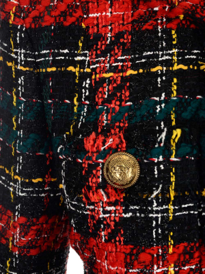 Balmain Tartan Tweed Jacket