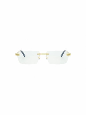 Cartier Rectangular Rimless Glasses