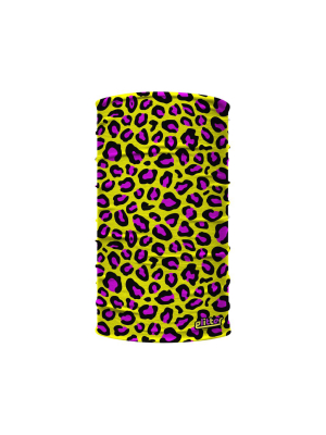 Neon Yellow Cheetah Kids Neck Gaiter