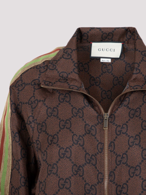 Gucci Gg Supreme Print Zip-up Jacket